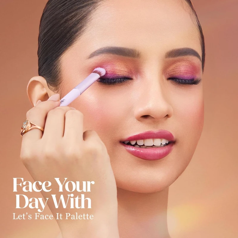 Hilary Rhoda Let’s Face It Face Palette | Highlighter & Blush | Contour | 9 Eyeshadows | Super-Fine Particles | No Fallout | Matte & Shimmer Finish -23.4g (Day Spring |Shade 01) thumbnail 3
